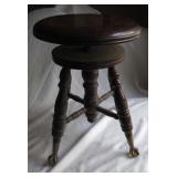 Wood Stool 19" x 14" Has Scratches