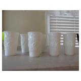 Set Of 8 Milk Glass Glasses