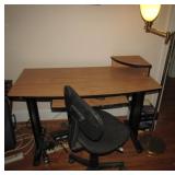 Desk, Chair, Lamp