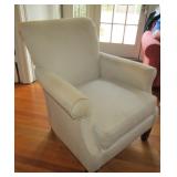 White Broyhill Upholstered Chair 36" T x 34" W
