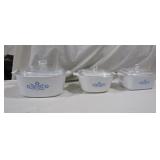 Corning Blue Cornflower Baking Dishes Left 10"