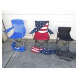 3 Camping Chairs