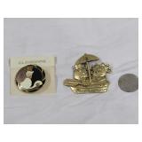 One Cloisonne Pin & 1 Pig Pin