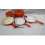 7 Pc Enameled Cast Iron Pans