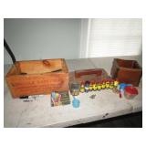 Wood Box w/ Art Supplies