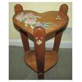 Wood Heart Side Table