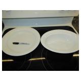 2 White Serving Bowls