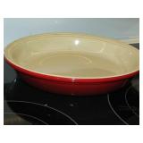 Le Creuset Red Ceramic Pie Pan 12" W