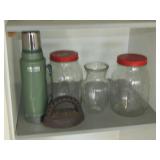Glass Jars & Stanley Thermos