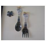 16" Footprint Ceramic Fork & Spoon