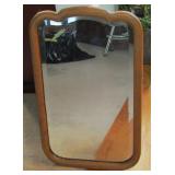 Mirror In Wood Frame 26" x 16"
