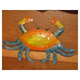 Metal Crab Decor 17" W