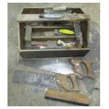 Wood Toolbox & Contents