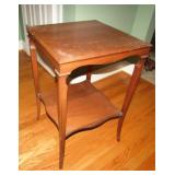 Small Wood Danish Table 26" T x 17" x 17"