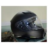 Black Shoei Helmet Snall Approved Sz XL