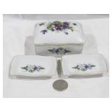 Vintage Norcrest Porcelain Trinket Box Dishes