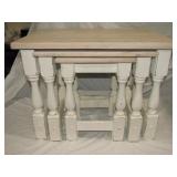 White Nesting Tables Tallest 18" T x 24"W