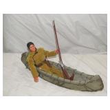 Indian & Boat Boat Is 14" L