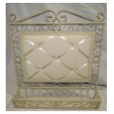 Metal Memo Board w/ Basket 21 1/2" T