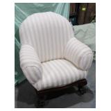 Striped Upholstered Chair 42" T x 36" W