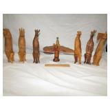 Wood Figurines Some Damage