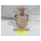 Small Pottery Vase w/ Handle 8" T