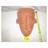 Large Inca Mask Terracotta Pottery 15"