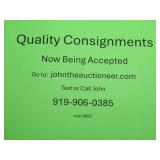 Quality Consignments Now Being Accepted