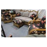 6 Pc Rattan Indoor Patio Set