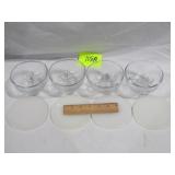 4 Footed Bowls w/ Lids