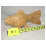 Hand Carved Wood Fish 12" W