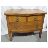 Bowed Front Solid Wood Chest