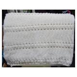 White Afghan Throw