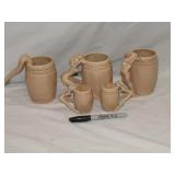 3 Dorthy Kindell Mugs & S & P Shakers