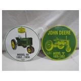 2- Metal John Deere Signs 12" Dia