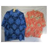 2 Shirts Both Have Wear Blue 2XL & Org XL