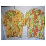 2 Tommy Bahama  Both 100% Silk Sz XL