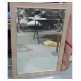 Tan Framed Mirror Has Chip 41" T x 29" W