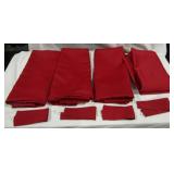 4 Panels Red Curtains 70" x 52" W
