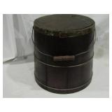 Covered Wood Bucket 13"T