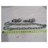 Trailer Chain & 2 Balls   1-  1 7/8" &  1-  2"