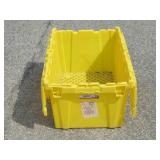 1 Yellow Flip Top Plastic Tub Approx 12" T x 18"