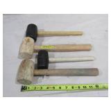 4 Rubber Hammers