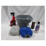 Car Wash Kit Chemical Bottles 1/2 Full