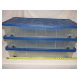 3 Underbed Storage Tubs 2 Have Trays