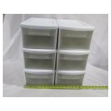 6 Bins Sterilite Storage Drawers