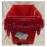 2 Plastic Tubs w/ Folding Tops