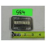 Retired Belt Buckle Made in USA