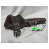 Leather Holster w/ Belt Hand Tooled