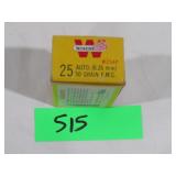 30 Rounds 25 Automatic Pistol Ammo